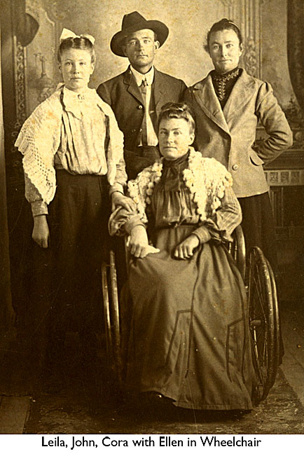 Leila, John, Cora with Ellen Garner